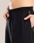 Harem pants with drawstring detail embroidery
